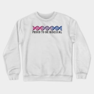 Bisexual Pride Flag Colored DNA Strand Crewneck Sweatshirt